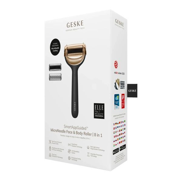 Электронный роллер для лица и тела с микроиглами GESKE MicroNeedle Face & Body Roller 8 в 1, gray HB0196