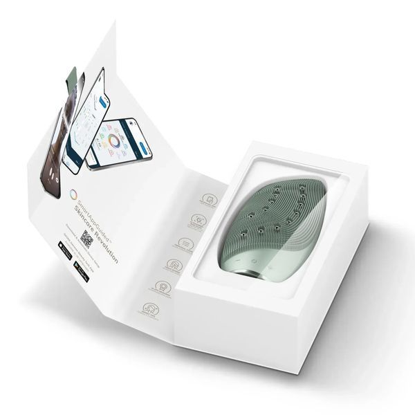 Очищувальна щітка для обличчя GESKE Sonic Thermo Facial Brush & Face-Lifter 8 в 1 green HB0096