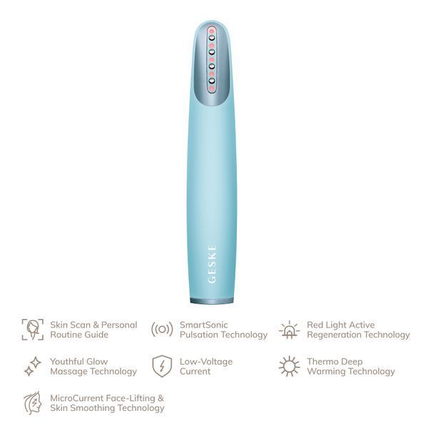 Пристрій для зміцнення і тонізації шкіри обличчя GESKE Skin Firming Wand 7 в 1, turquoise HB0435