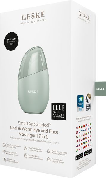 Массажер для лица GESKE Cool & Warm Eye and Face Massager 7 в 1 green HB0288
