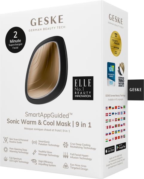 Ультразвукова маска тепло та холод GESKE Sonic Warm & Cool Mask 9 в 1, gray HB0097 фото