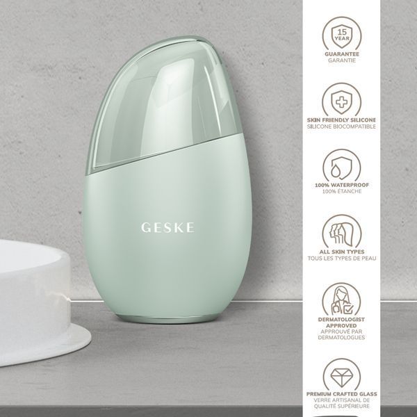 Массажер для лица GESKE Cool & Warm Eye and Face Massager 7 в 1 green HB0288
