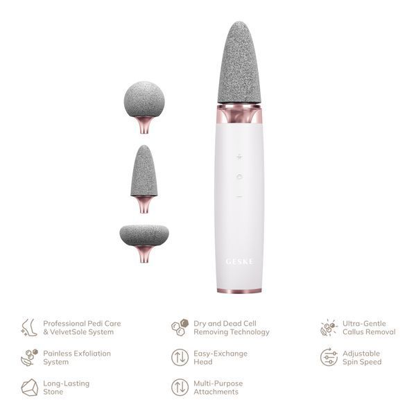 Шліфувальна пилка для стоп з додатковими насадками GESKE Electric Pumice Foot Smoothing Multi-Pen 8 в 1, starlight HB0535